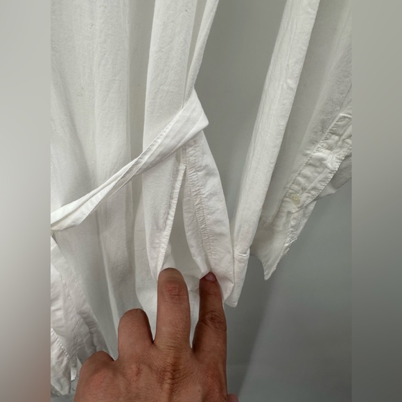 Xirena white Hope V-neck cotton dress size M (A-4) - Picture 13 of 16